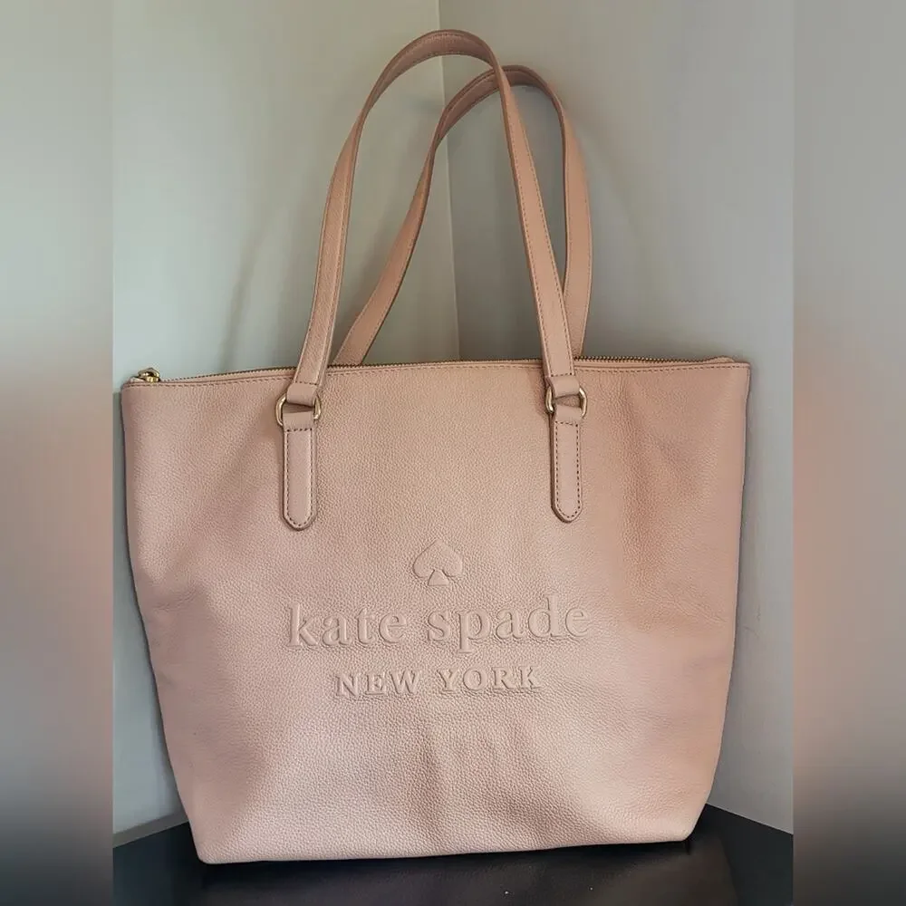 Kate Spade Blush Pink Tote Bag Leather EUC